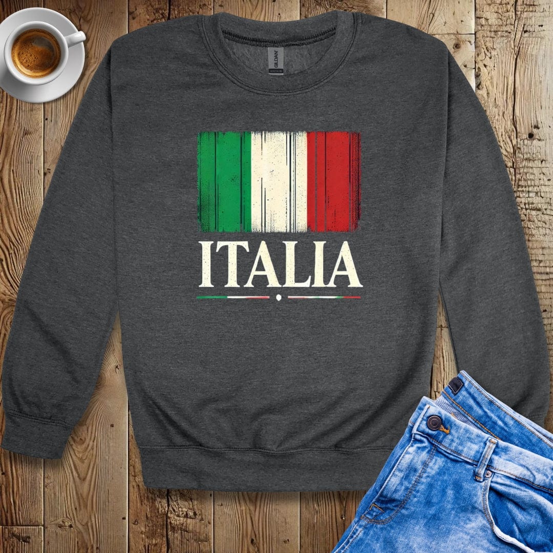 Distressed Italian Flag Sweatshirt
