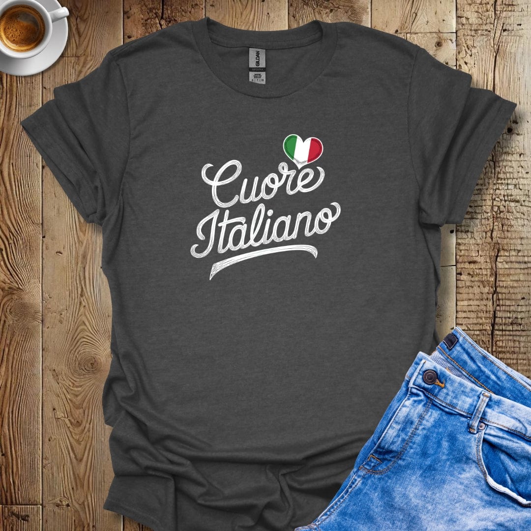 Cuore Italiano Italian Heart Flag T-shirt
