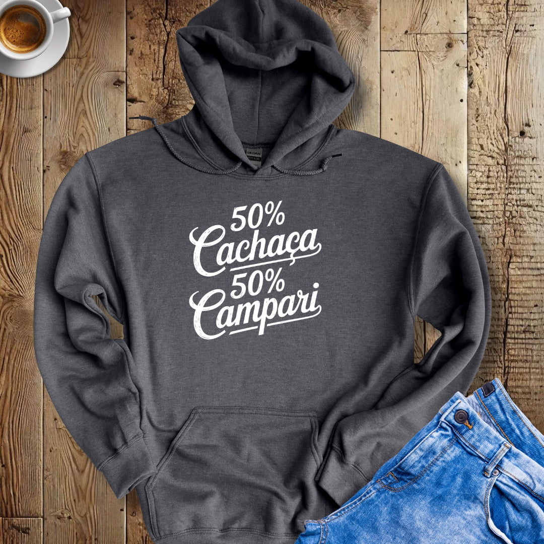 50% Cachaca 50% Campari Half Brazilian Italian Hoodie Sweatshirt