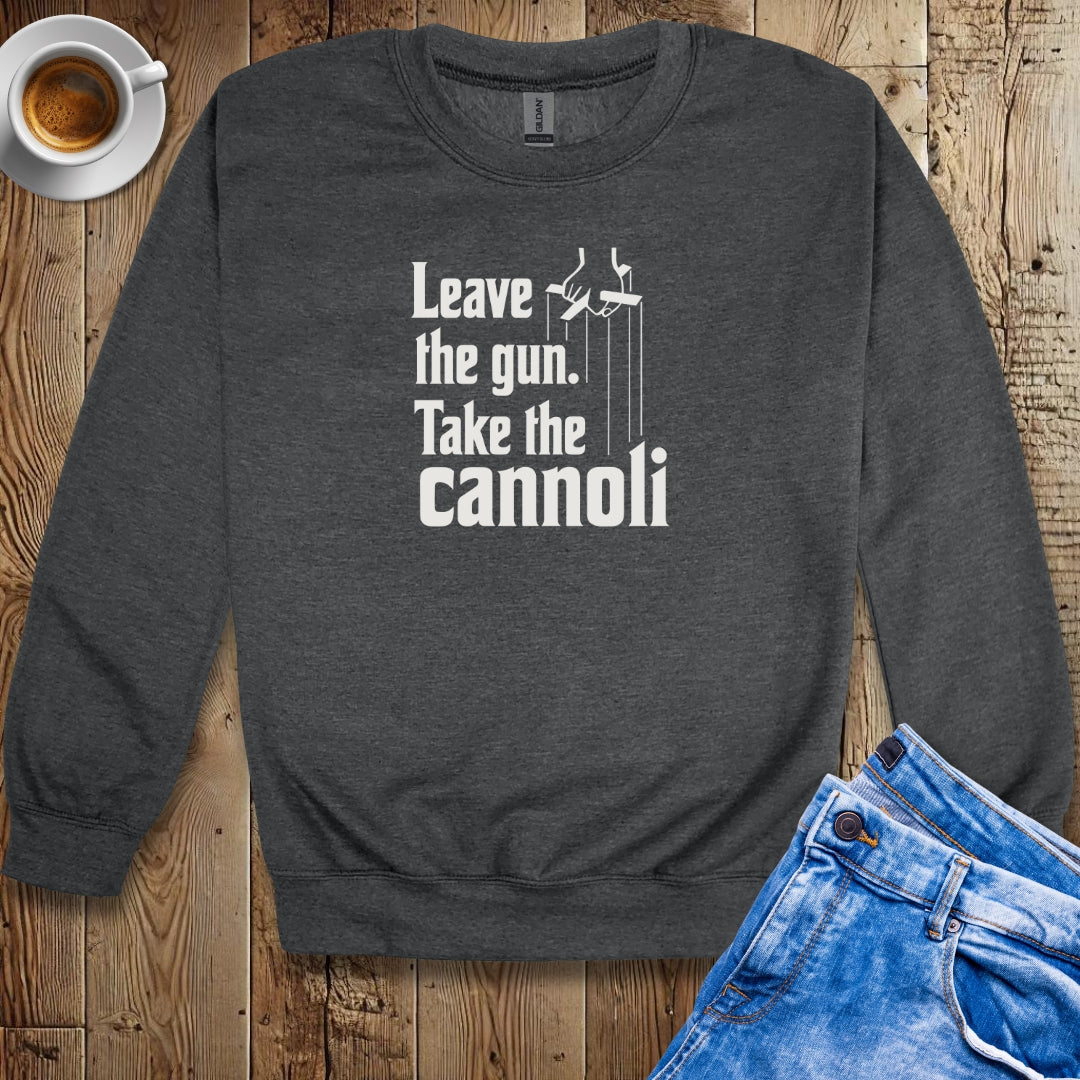 Leave the Gun Take Cannoli Godfather Quote Crew Neck Sweatshirt