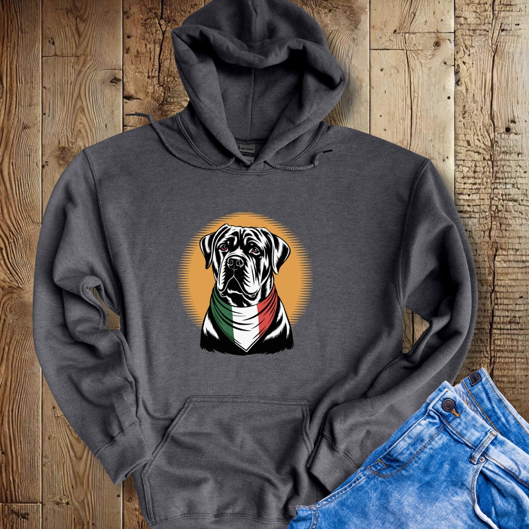 Cane Corso Italian Flag Bandana Hoodie Sweatshirt