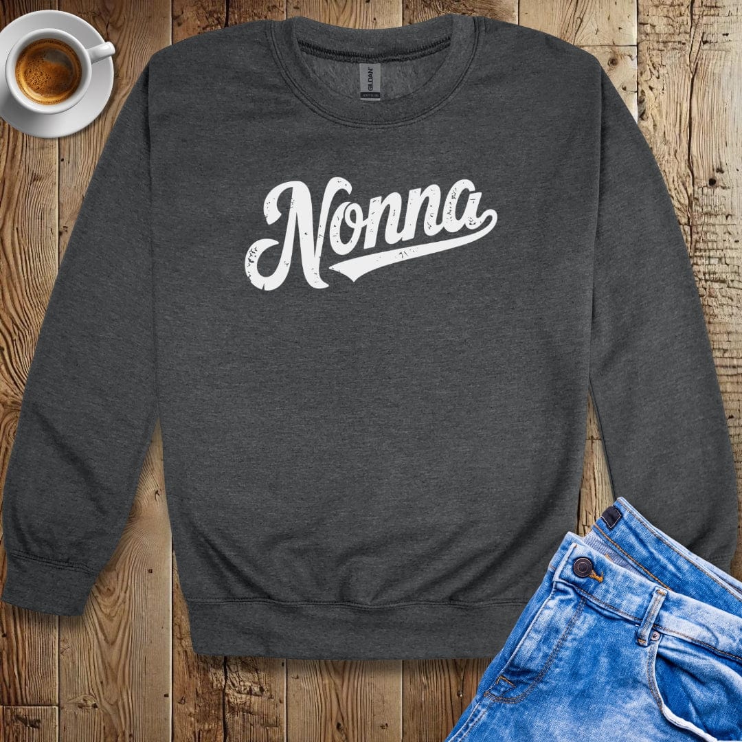 Classic Nonna Distressed Design Sweatshirt