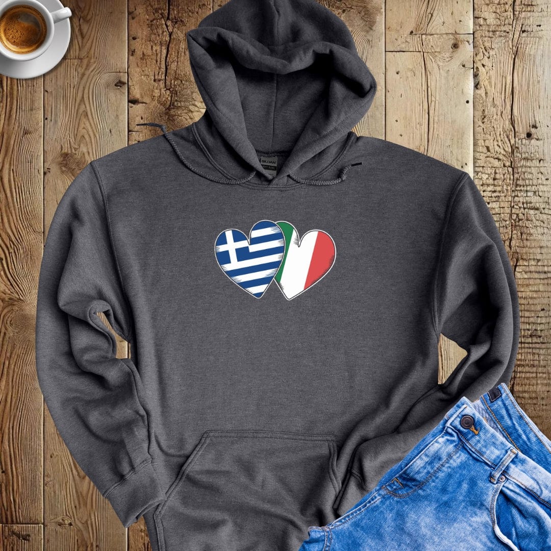 Half Greek Italian Hoodie Sweatshirt