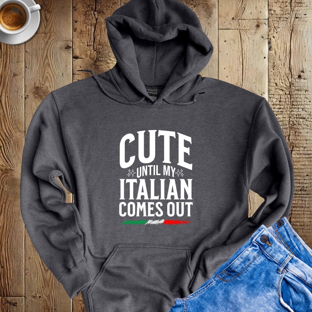 Cute Until My Italian Comes Out Hoodie Sweatshirt