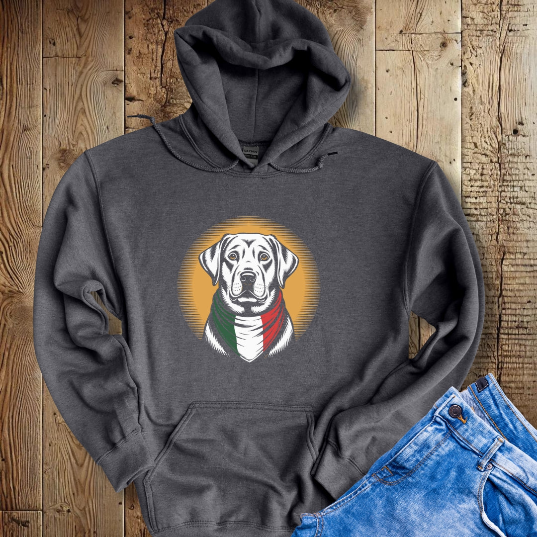 Labrador Italian Flag Bandana Hoodie Sweatshirt