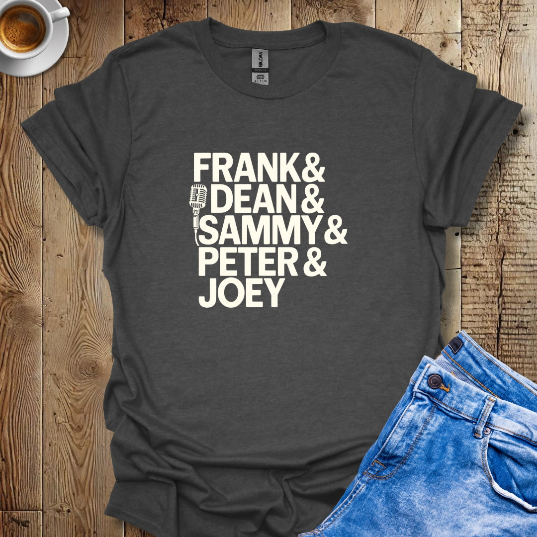 Rat Pack Names Sinatra Martin T-shirt