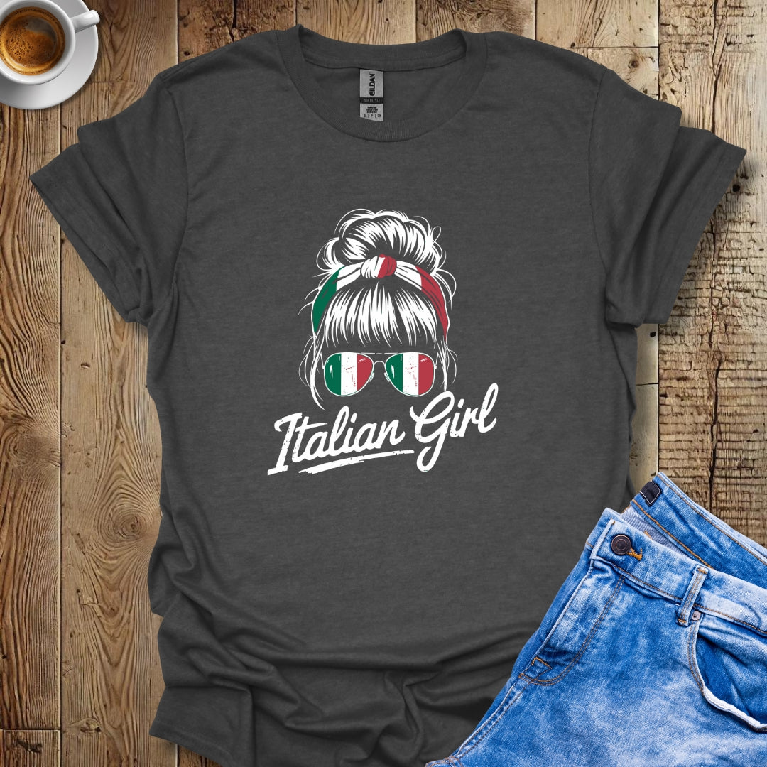 Italian Girl Messy Bun T-shirt