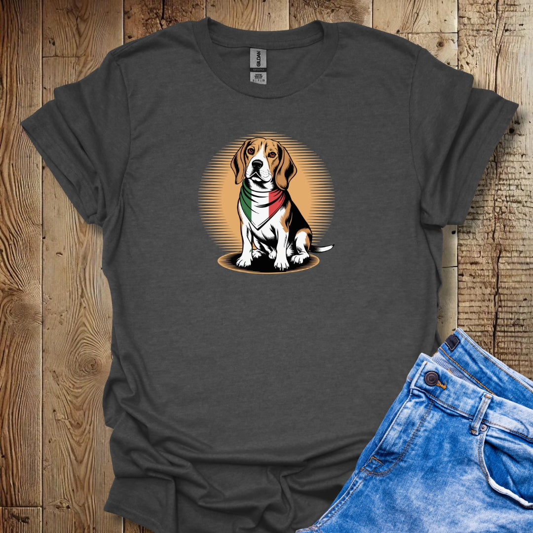 Beagle Italian Flag Bandana Unisex T-shirt