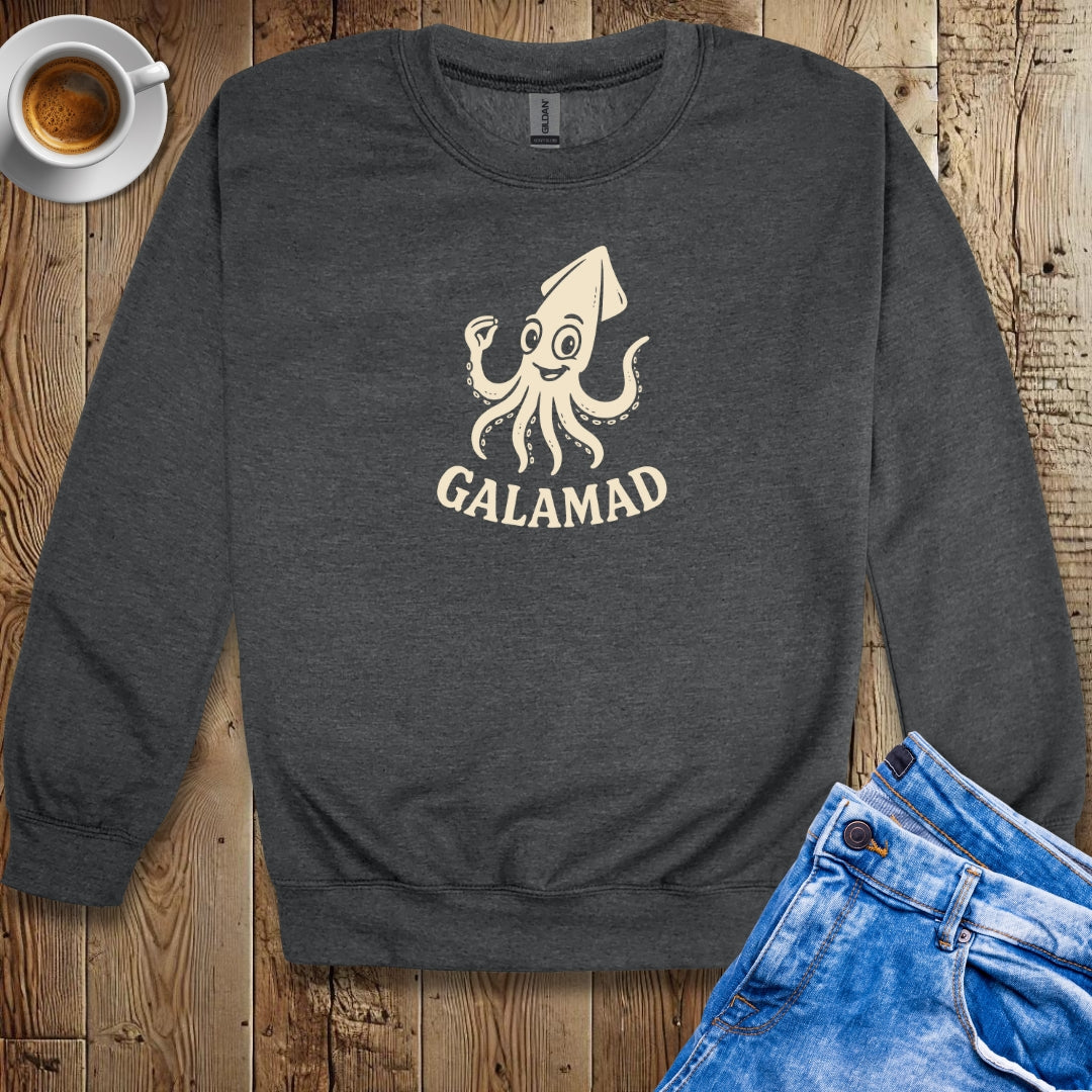 Galamad Italian Hand Calamari Squid Crew Neck Sweatshirt