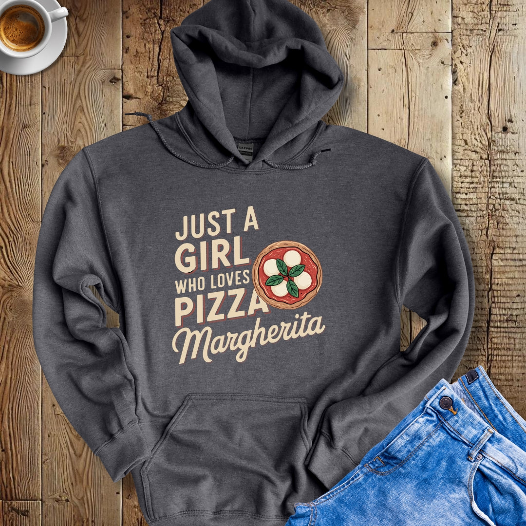 Just a Girl Who Loves Pizza Margherita Hoodie Sweatshirt
