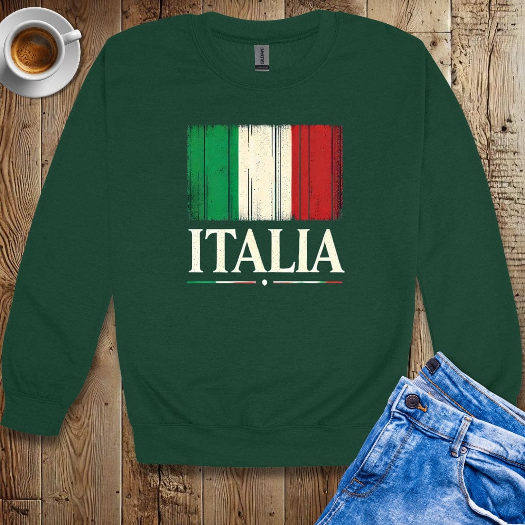 Distressed Italian Flag Sweatshirt