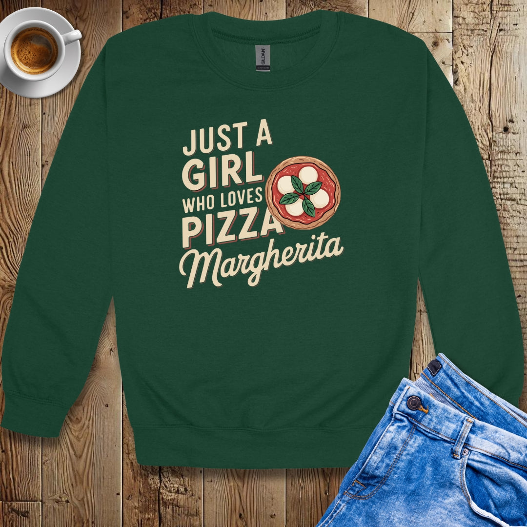 Just a Girl Who Loves Pizza Margherita Sweatshirt