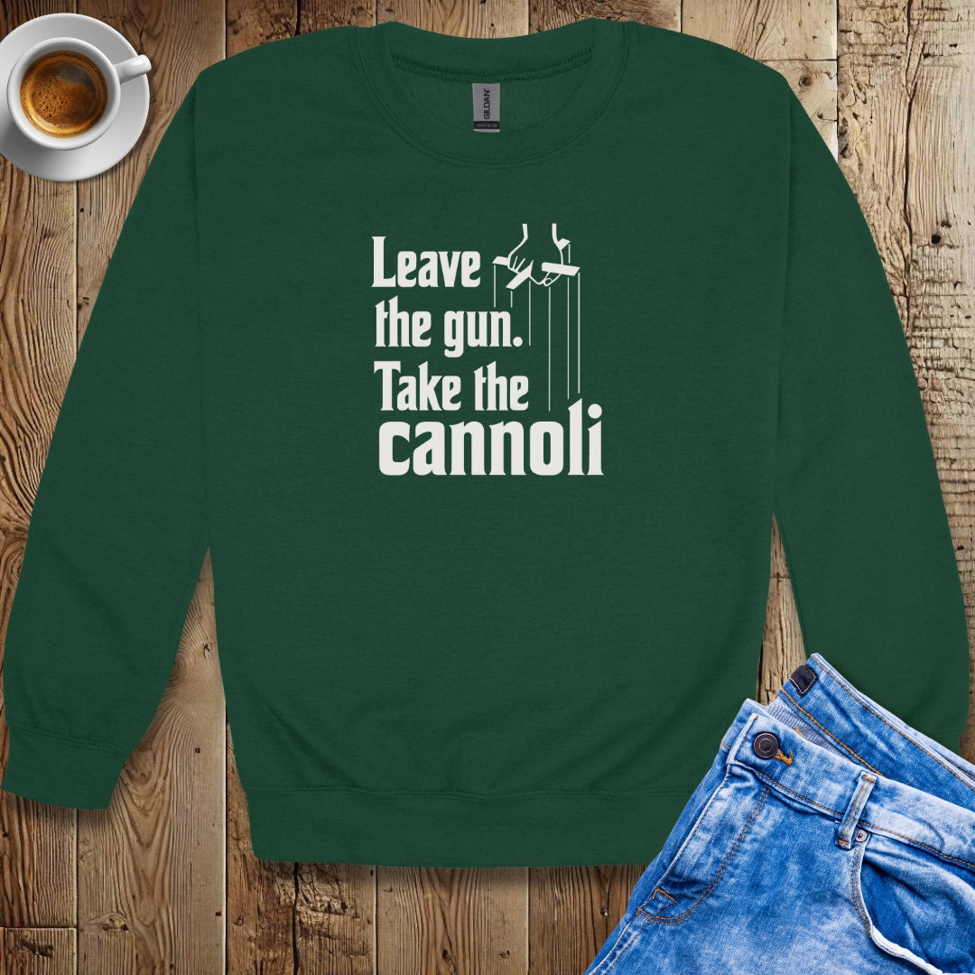 Leave the Gun Take Cannoli Godfather Quote Crew Neck Sweatshirt