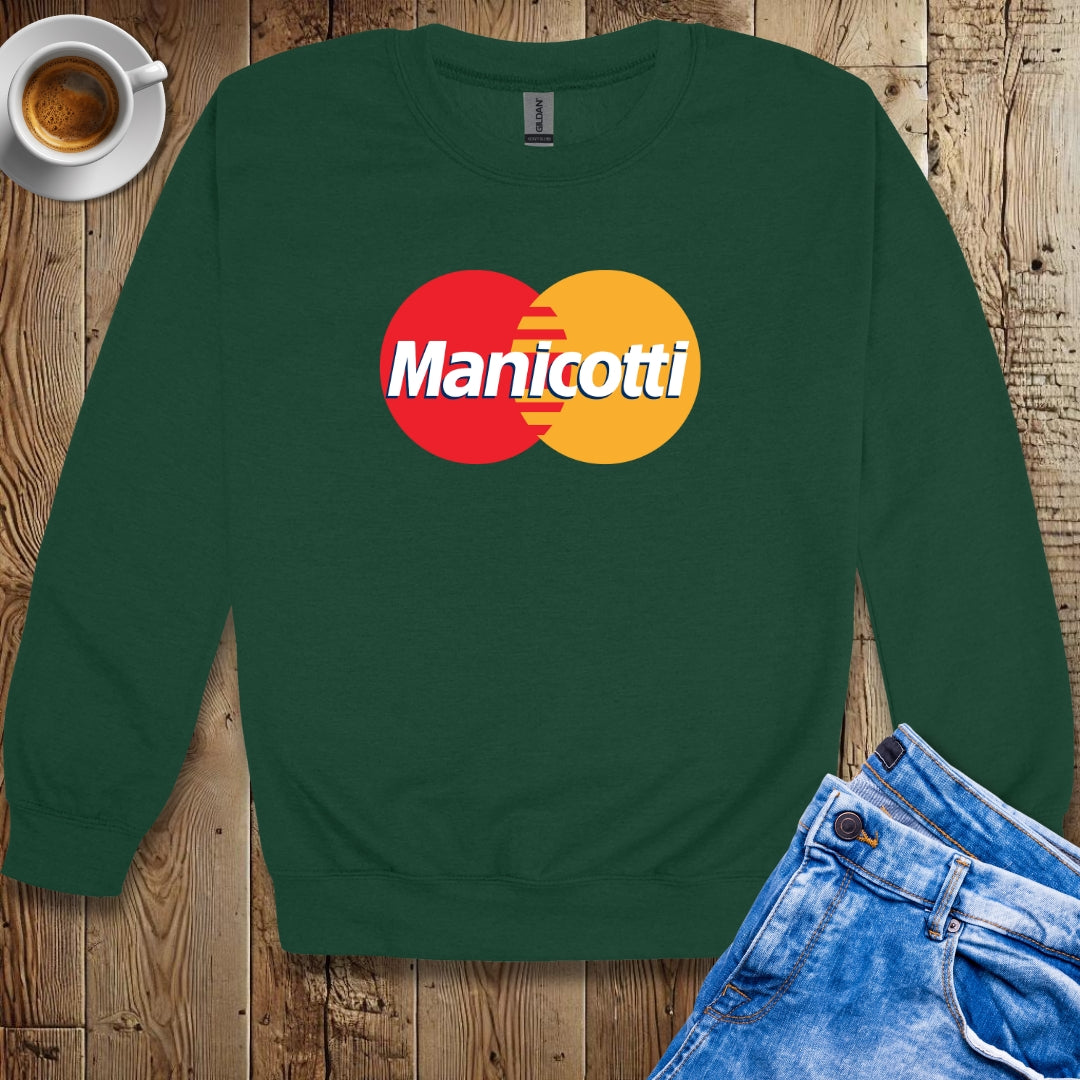 Manicotti Mastercard Logo Crew Neck Sweatshirt