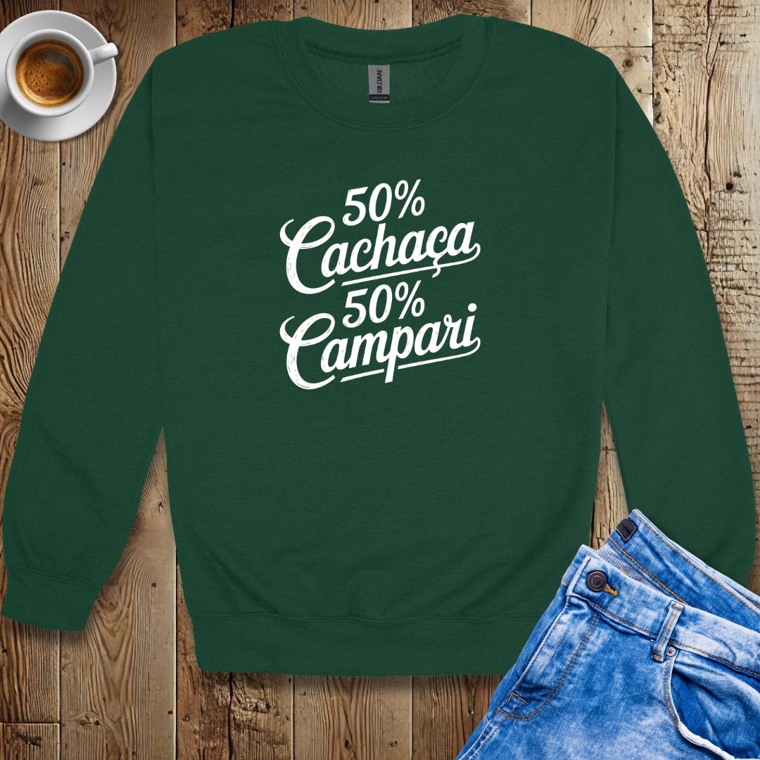 50% Cachaca 50% Campari Half Brazilian Italian Sweatshirt