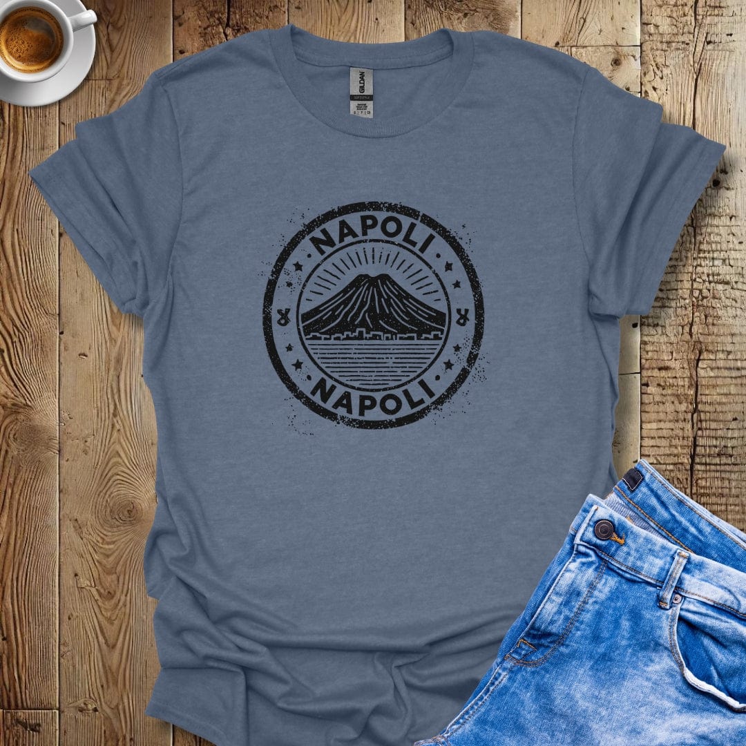 Italy Passport Stamp with Napoli Vesuvius T-Shirt