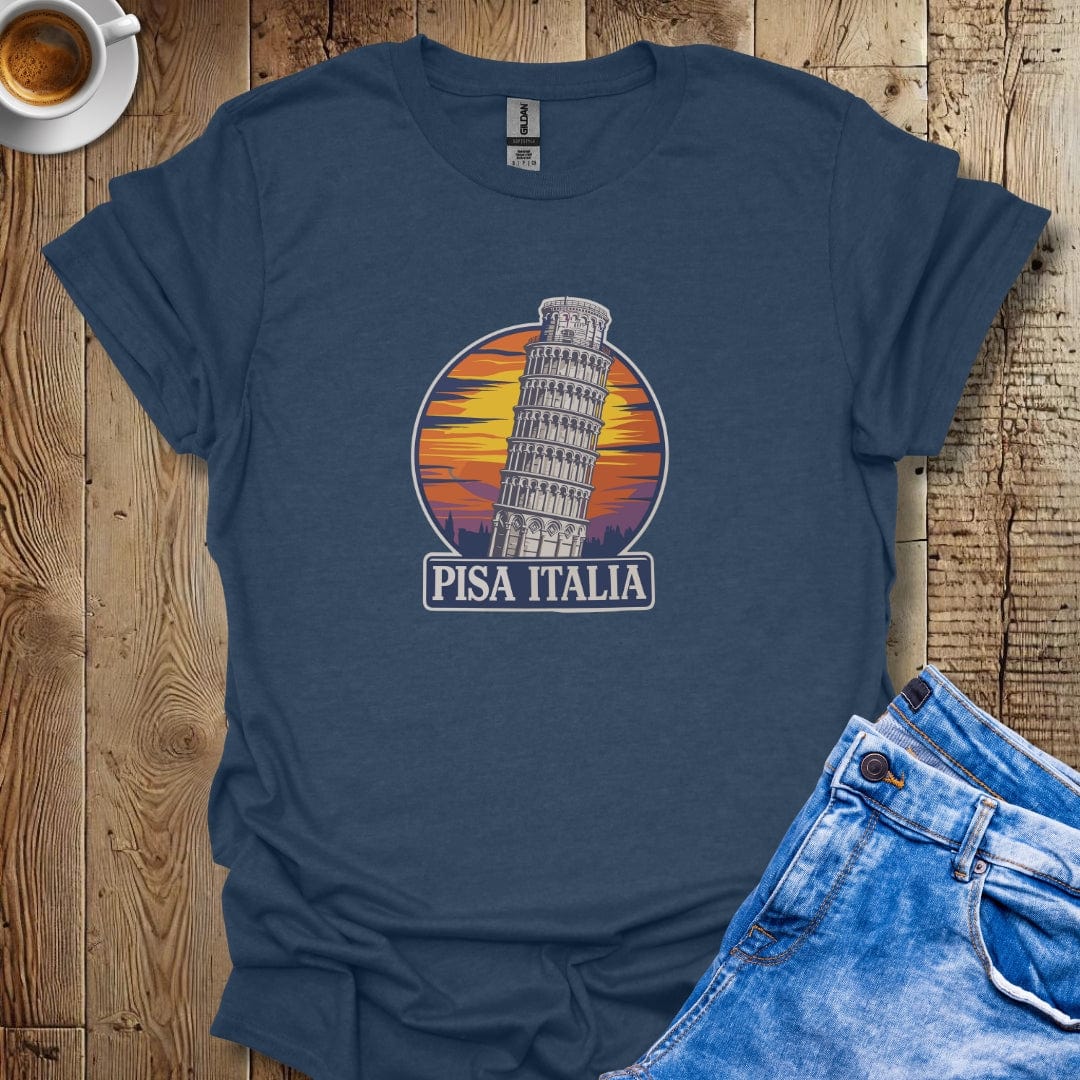 Pisa Italia Retro Sunset Italy Lover T-shirt