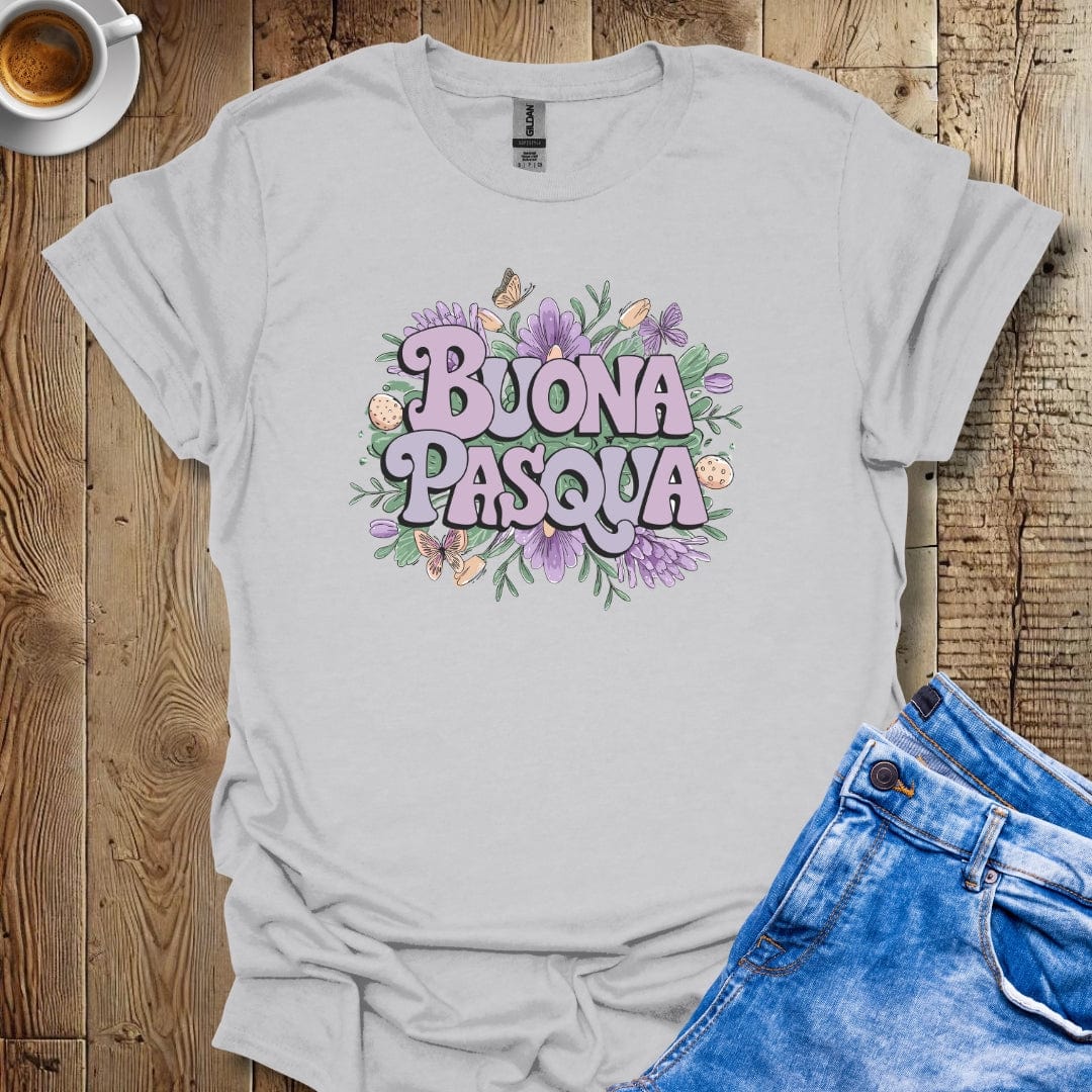 Buona Pasqua Italian Easter Flowers T-shirt