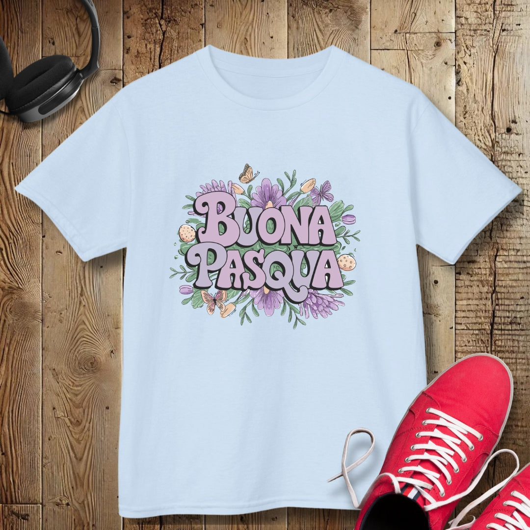 Buona Pasqua Flowers Kids Tee