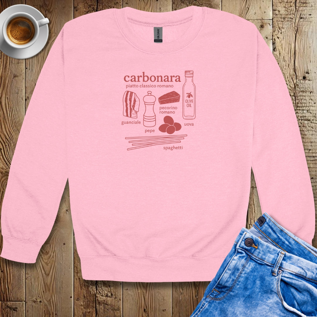 Spaghetti alla Carbonara Ingredients Sweatshirt