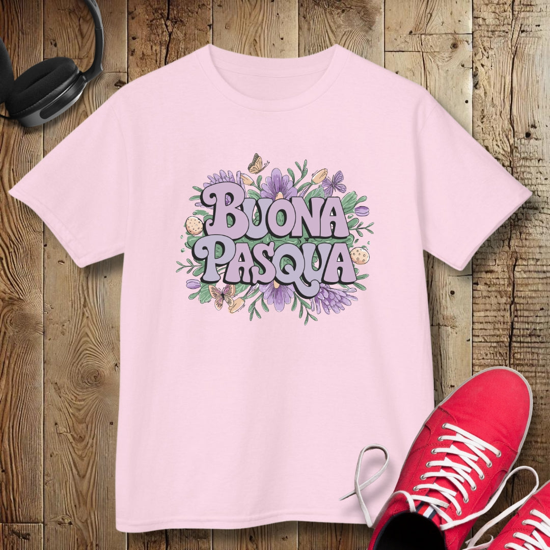 Buona Pasqua Flowers Kids Tee