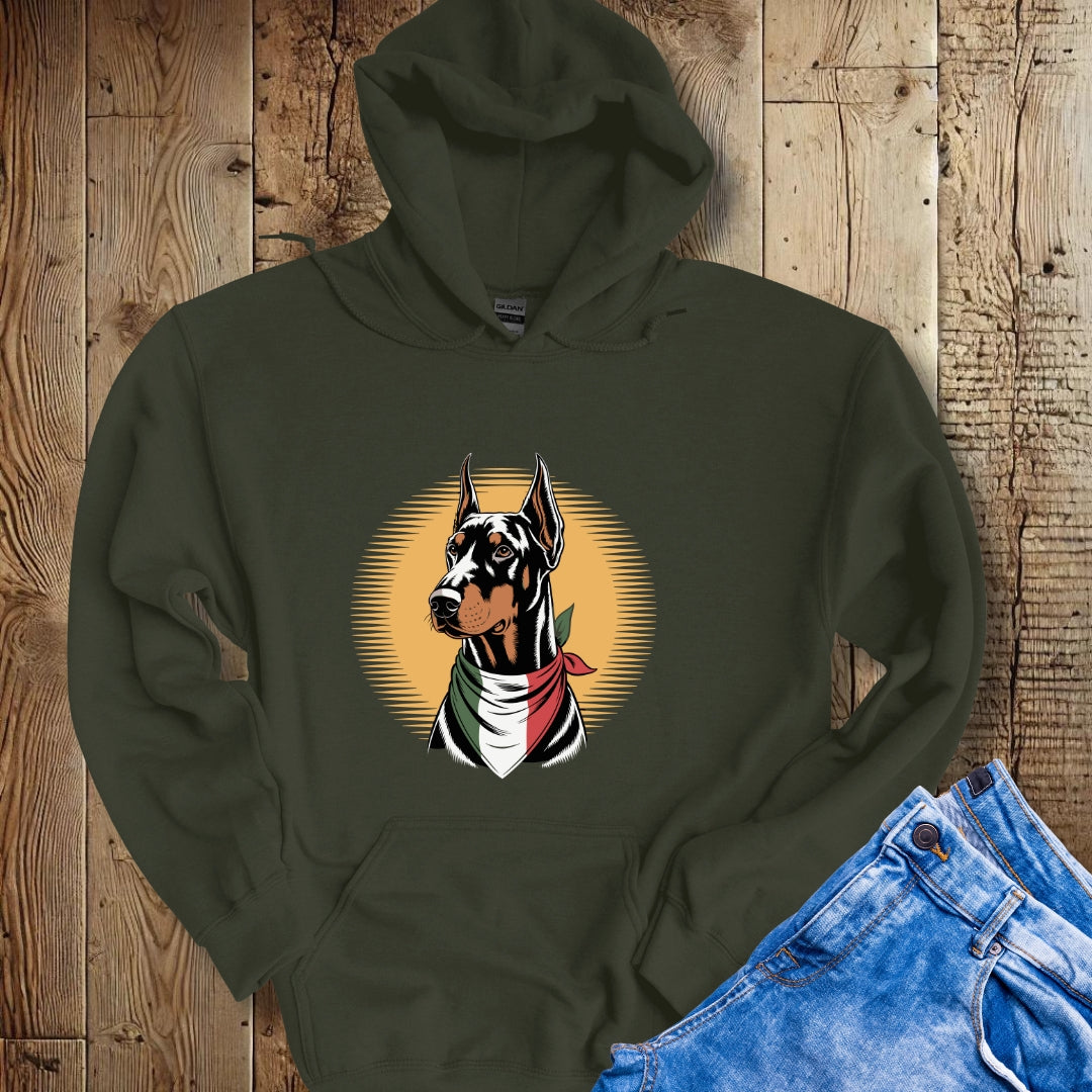 Doberman Italian Flag Bandana Sweatshirt