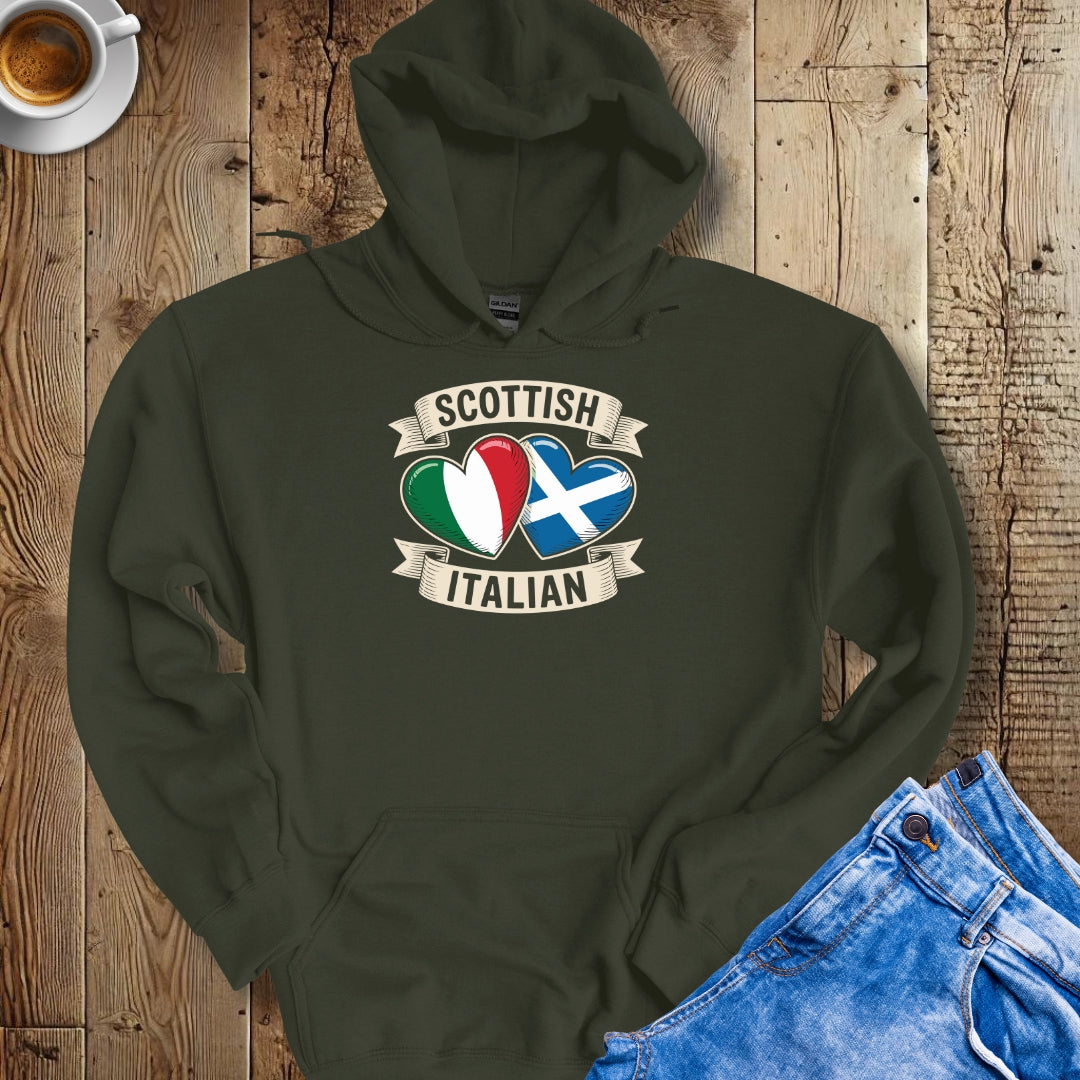 Half Scottish Half Italian Hoodie Sweatshirt