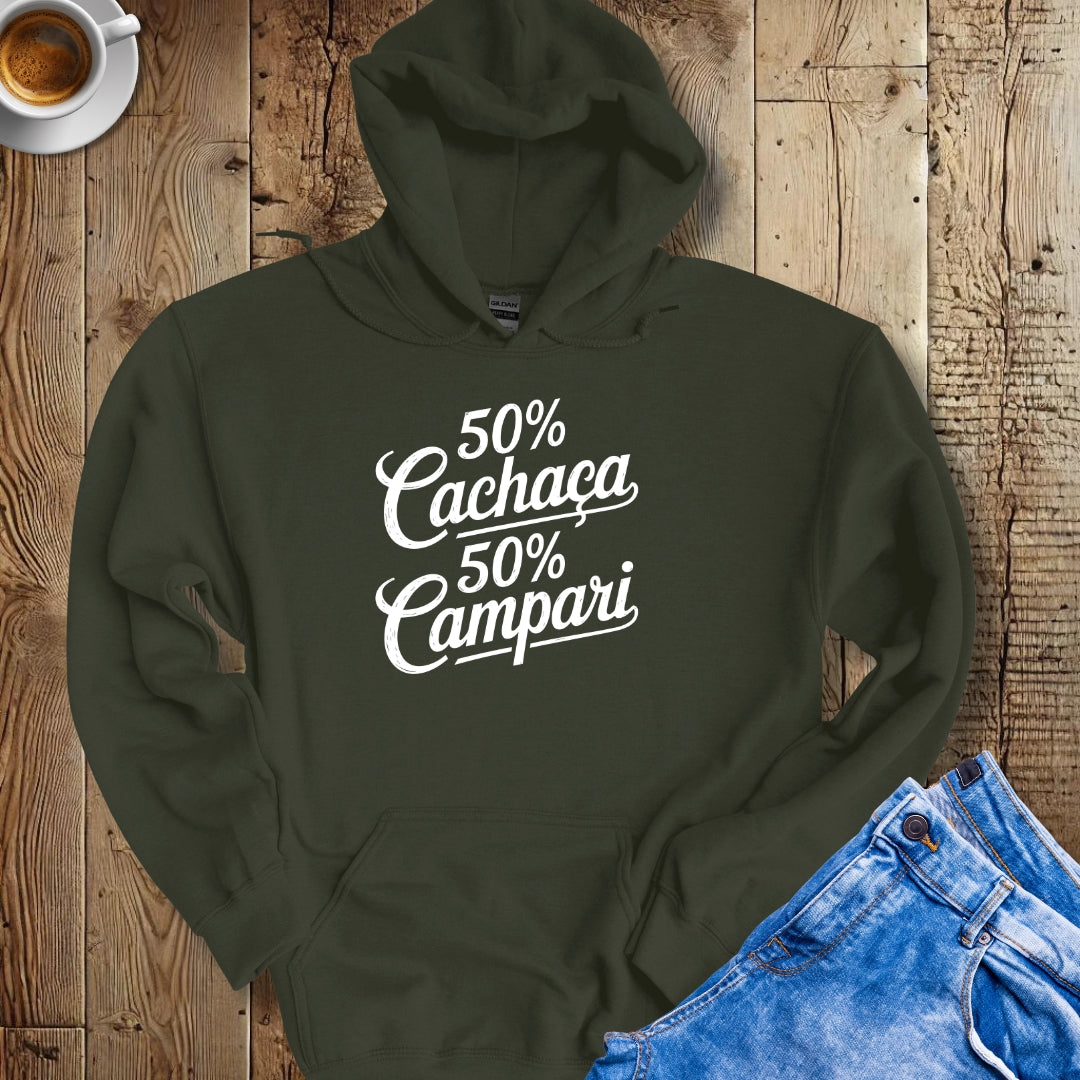 50% Cachaca 50% Campari Half Brazilian Italian Hoodie Sweatshirt