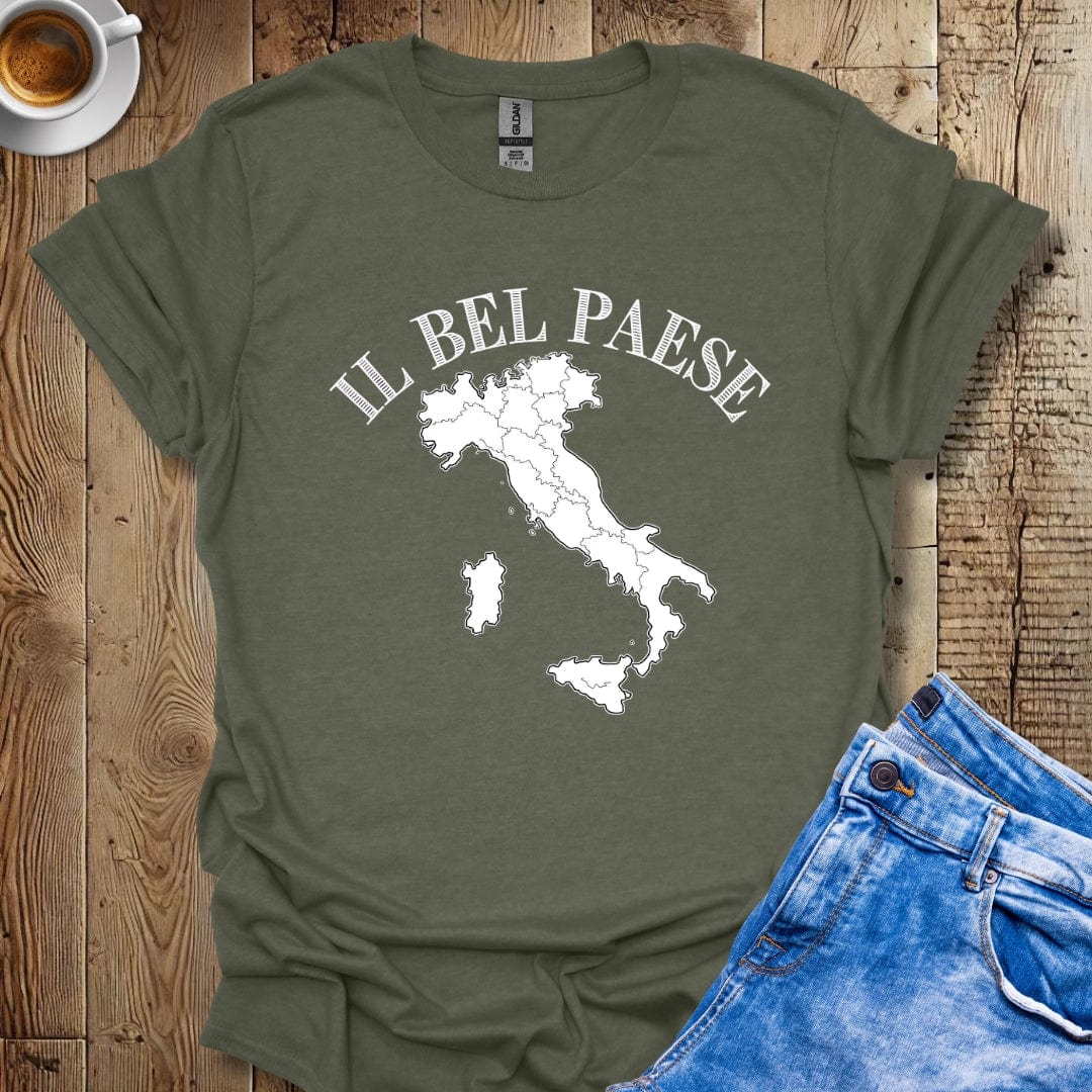 Il Bel Paese Italy Map Italian Pride T-shirt