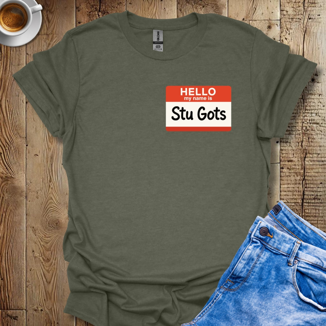 Stu Gots Name Tag T-shirt