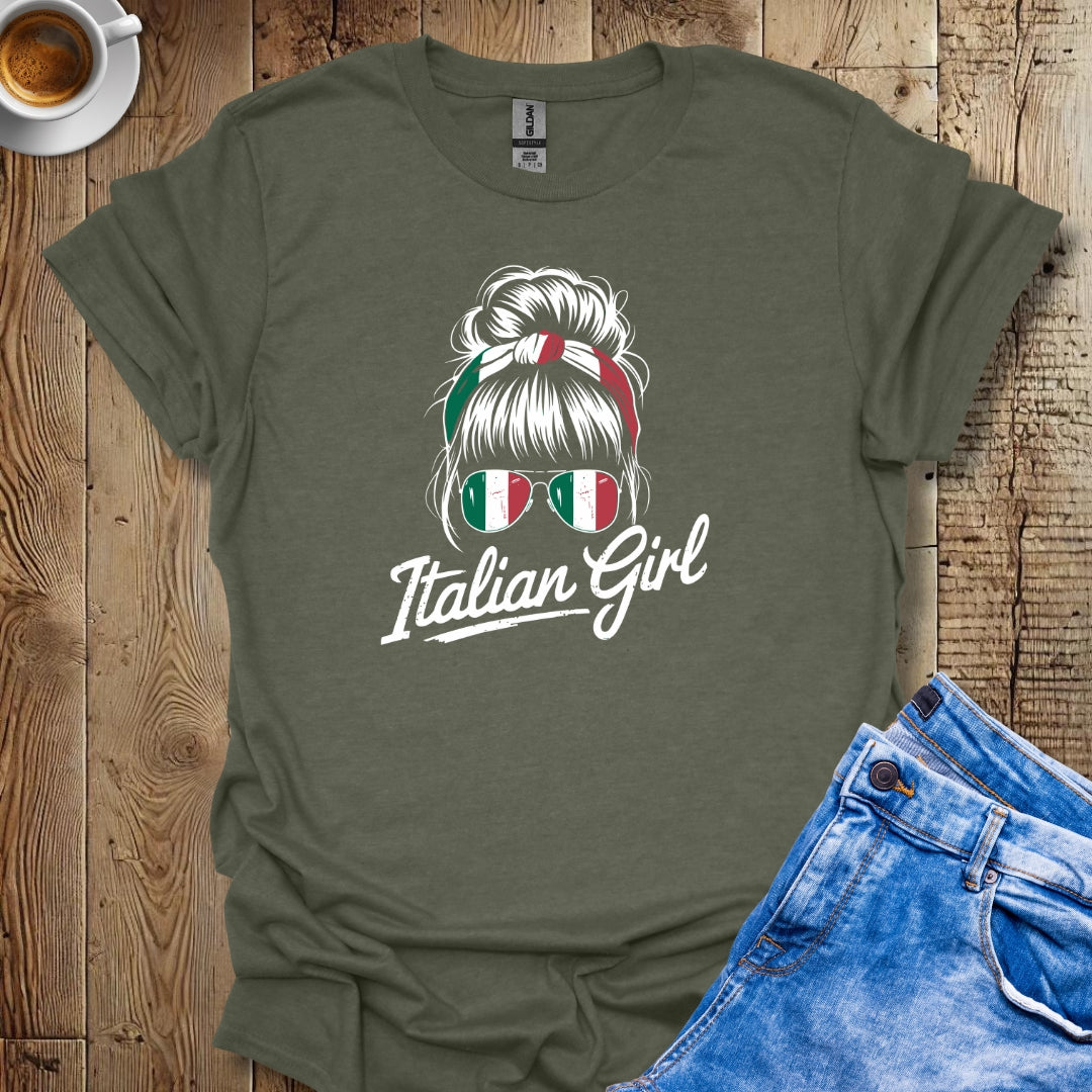 Italian Girl Messy Bun T-shirt