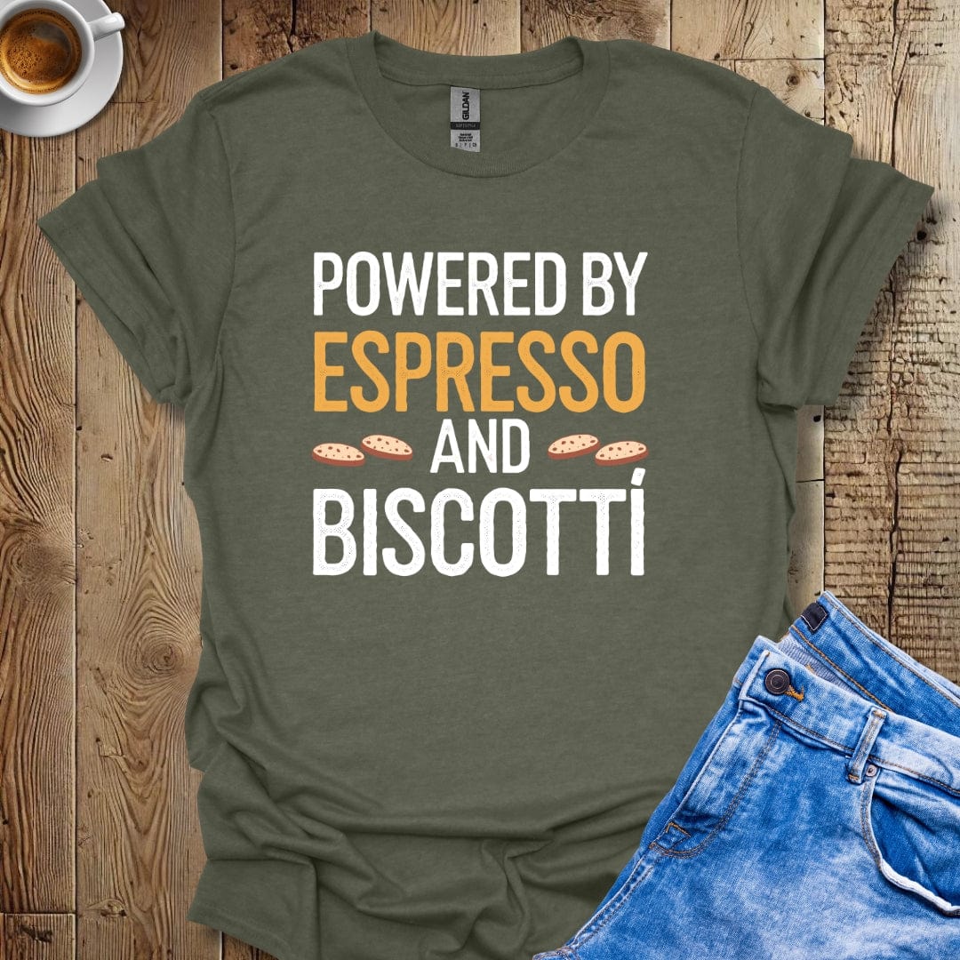 Powered by Espresso and Biscotti T-shirt