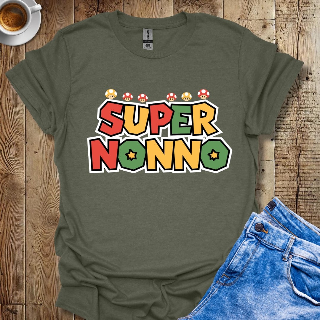 Video Game Style Super Nonno Italian Pride T-shirt
