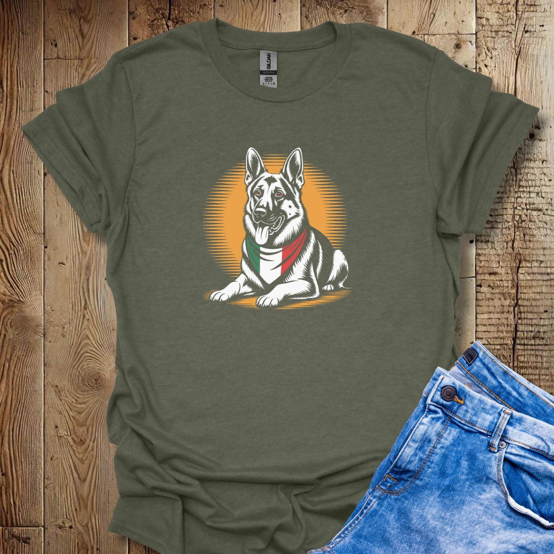 German Shepherd Italian Flag Bandana Unisex T-shirt
