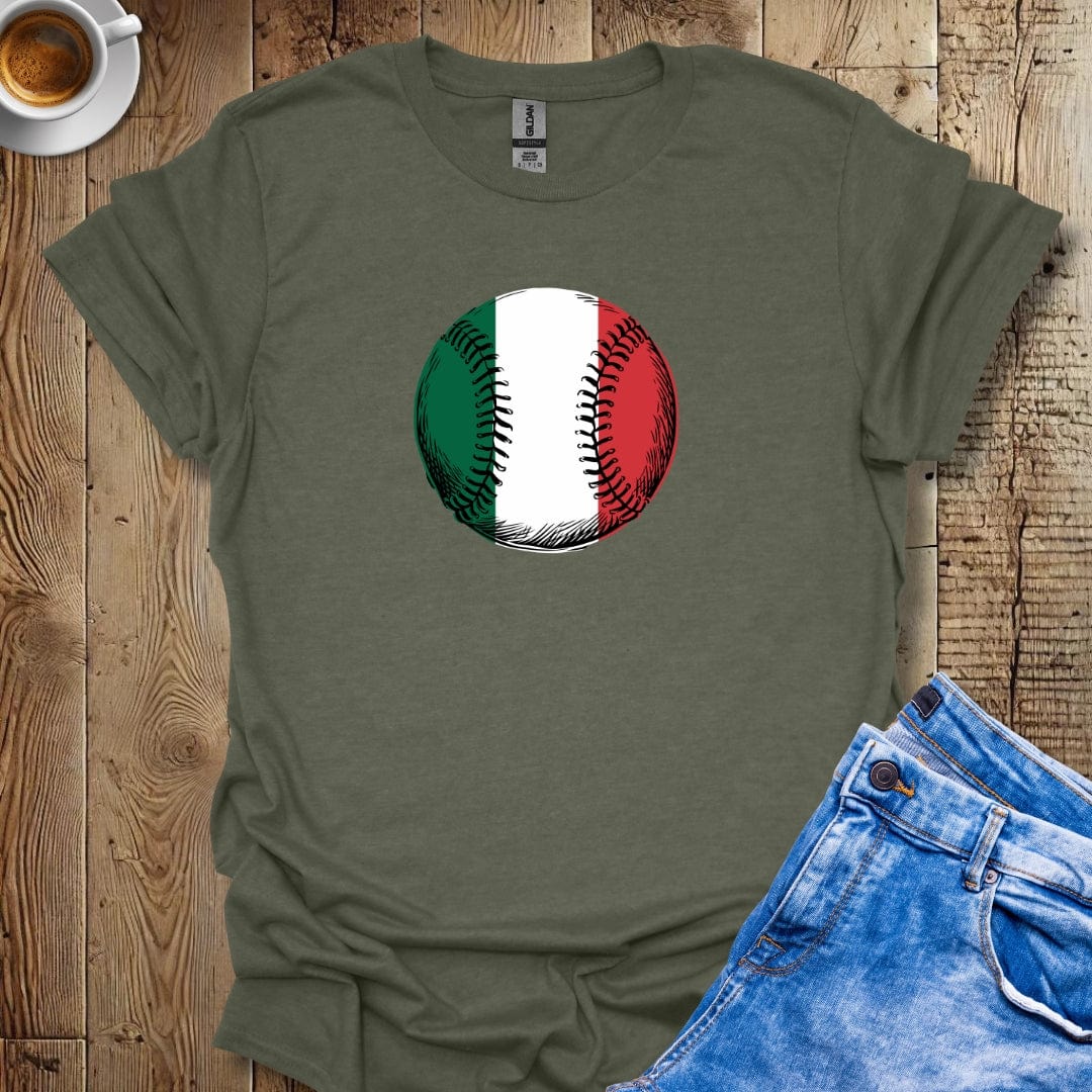 Italian Flag Baseball T-shirt