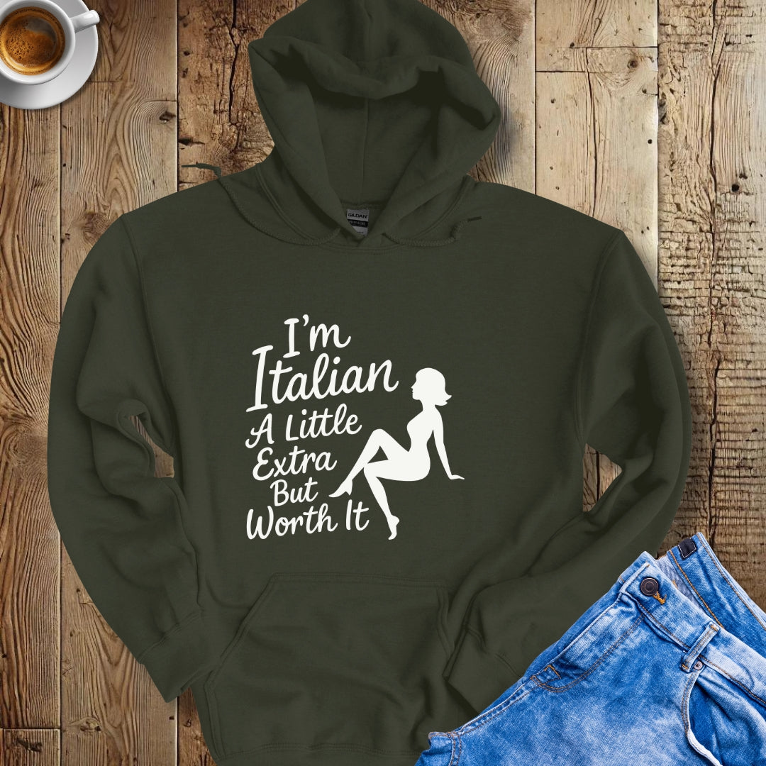 Italian Woman Worth It Hoodie Sweatshirt