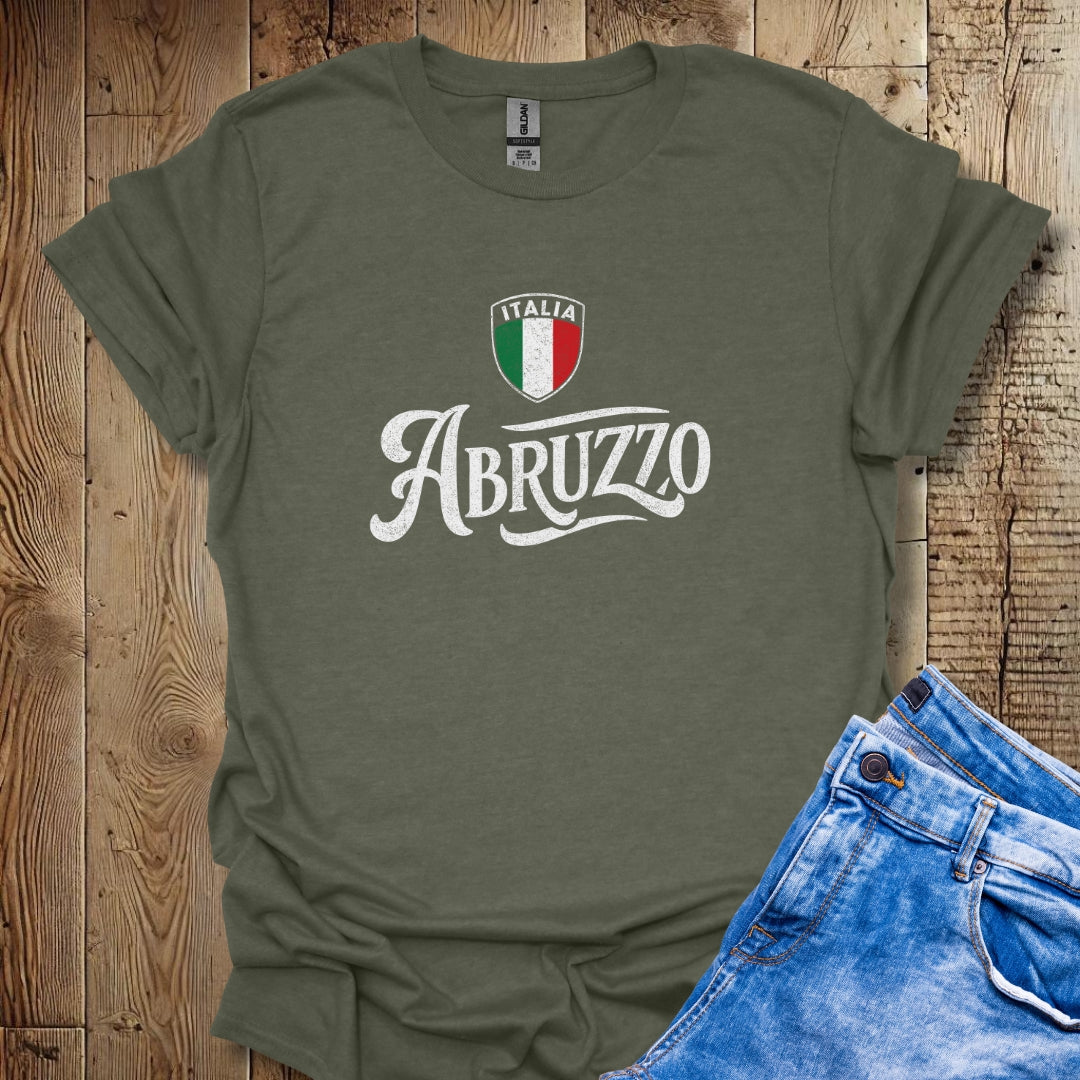 Abruzzo Italia Flag T-shirt