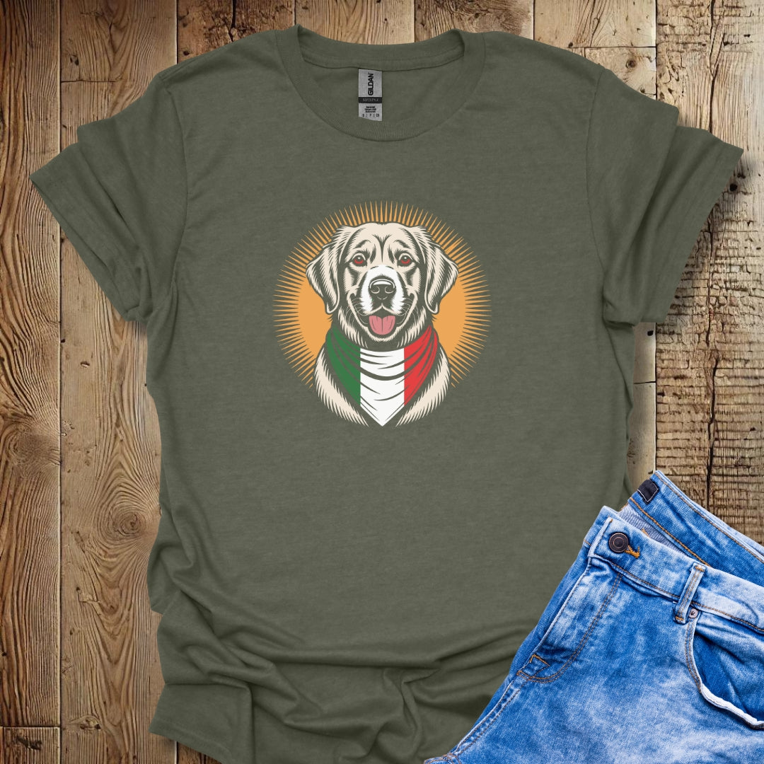 Golden Retriever Italian Flag Bandana Unisex T-shirt