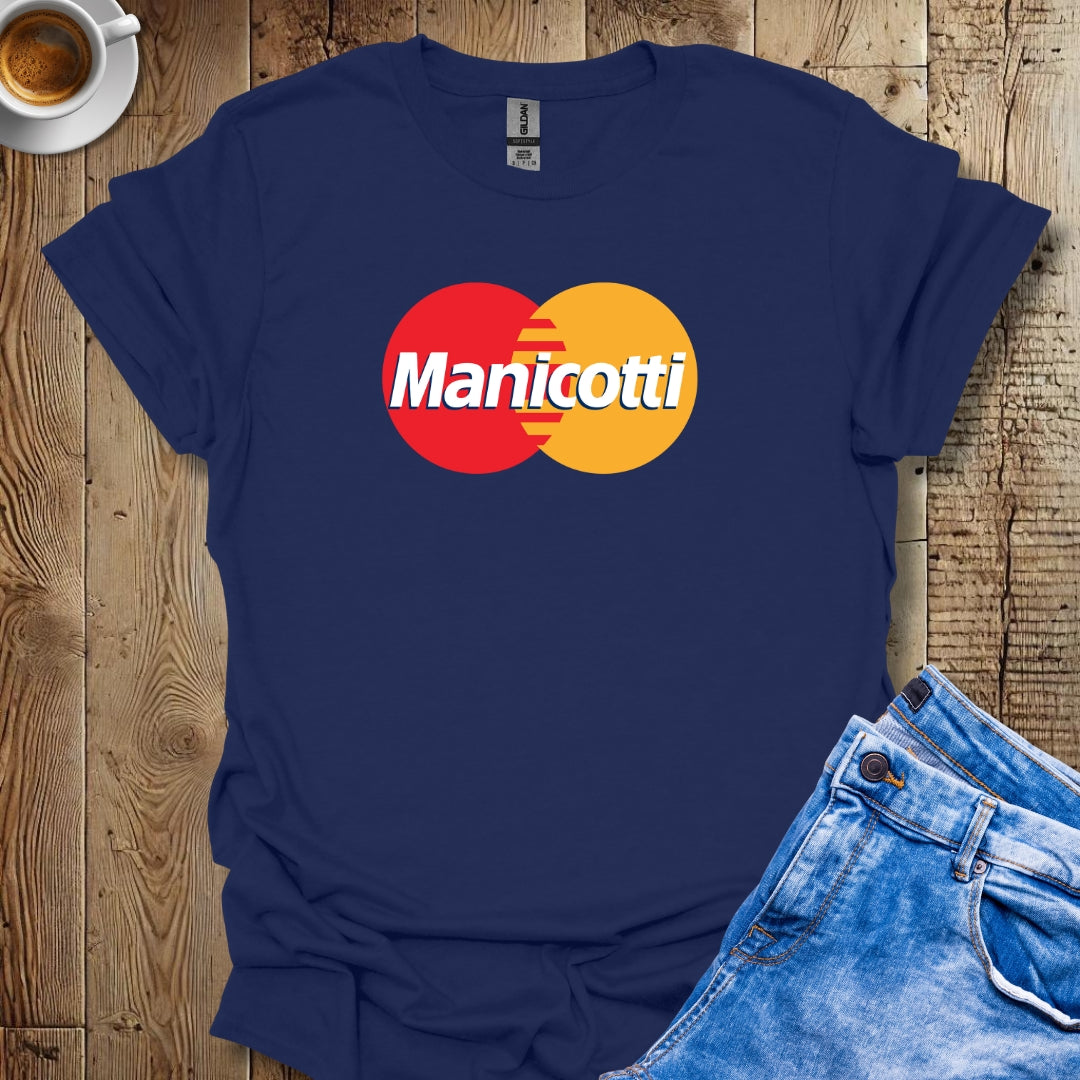 Manicotti Master Card Logo T-Shirt