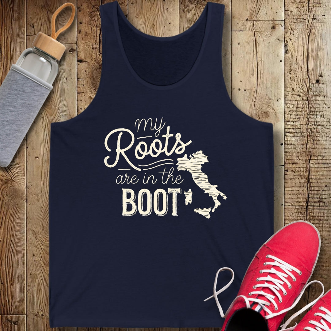 My Roots are in the Boot Italian Unisex Jersey Tank