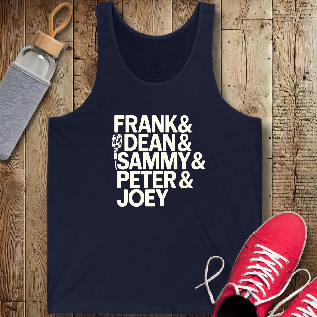 Rat Pack Sinatra Martin Names Unisex Jersey Tank