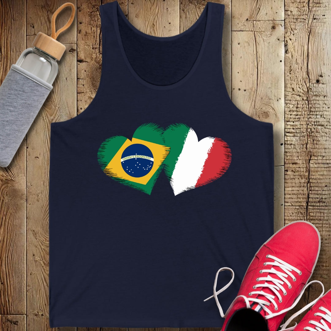 Half Brazilian Italian Unisex Jersey Tank