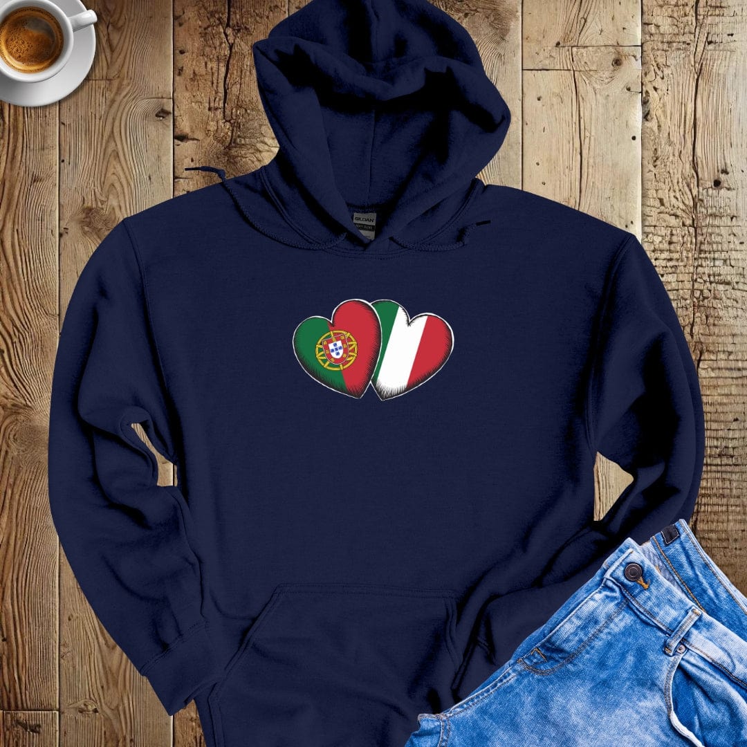 Half Portuguese Italian Hoodie Sweatshirt