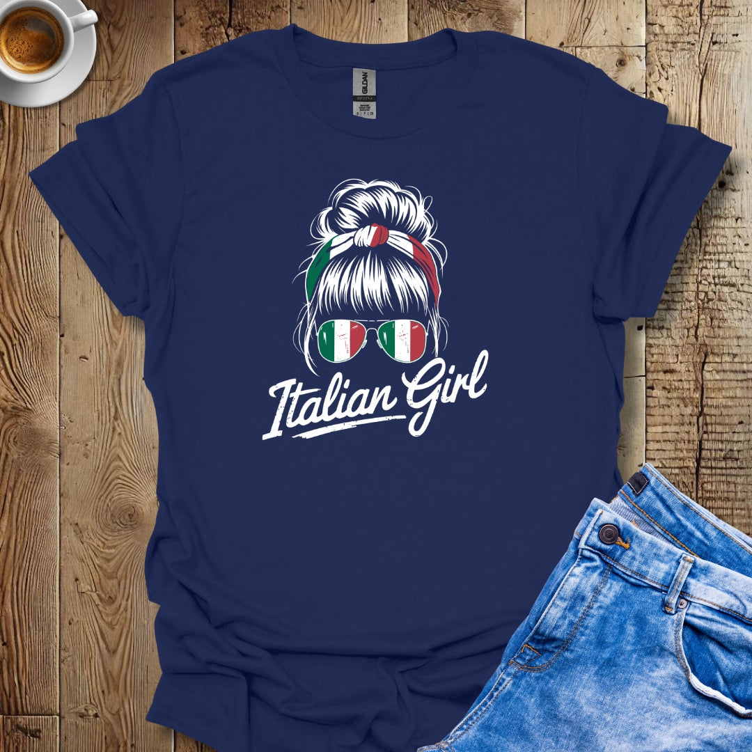 Italian Girl Messy Bun T-shirt
