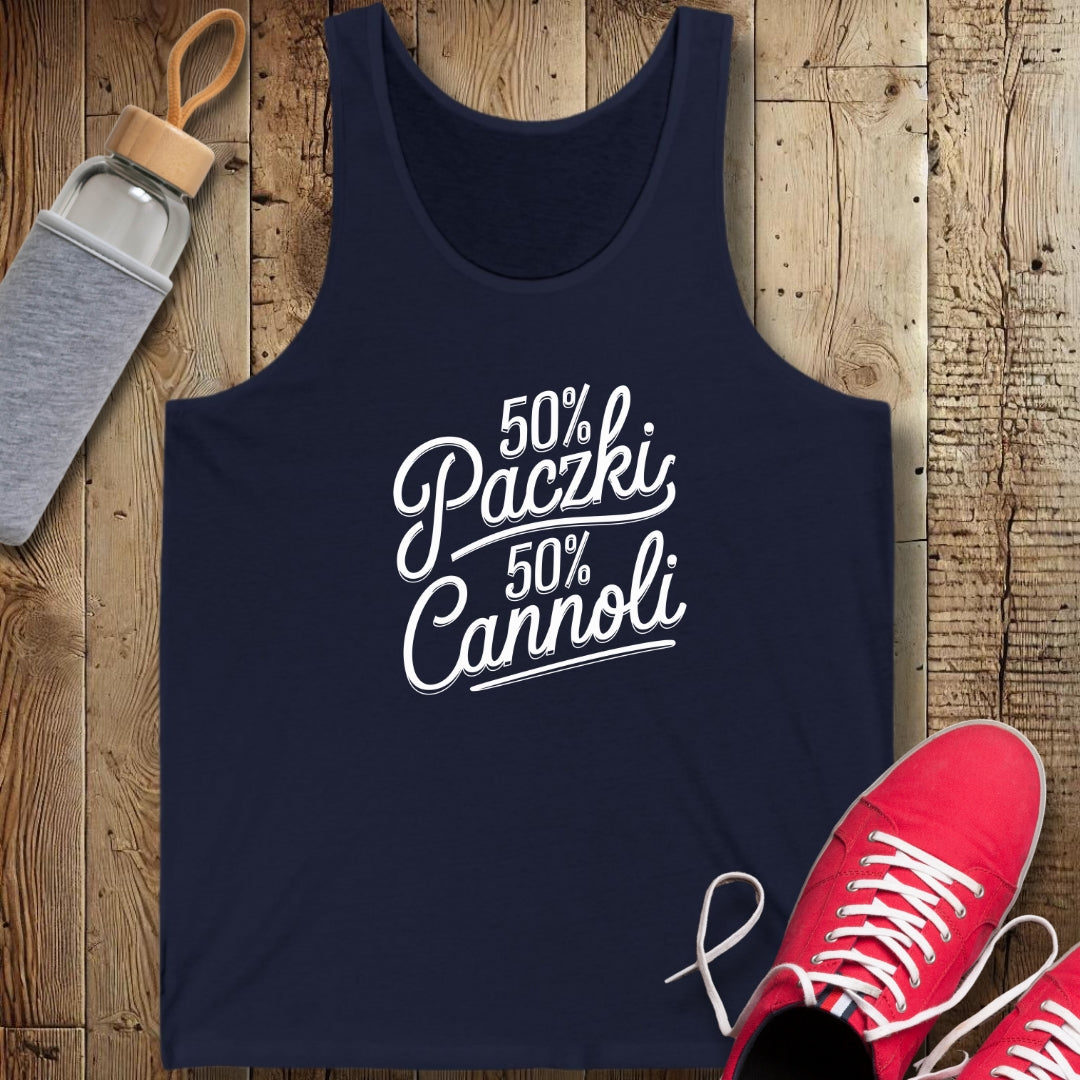 50% Paczki 50% Cannoli Half Polish Italian Unisex Jersey Tank