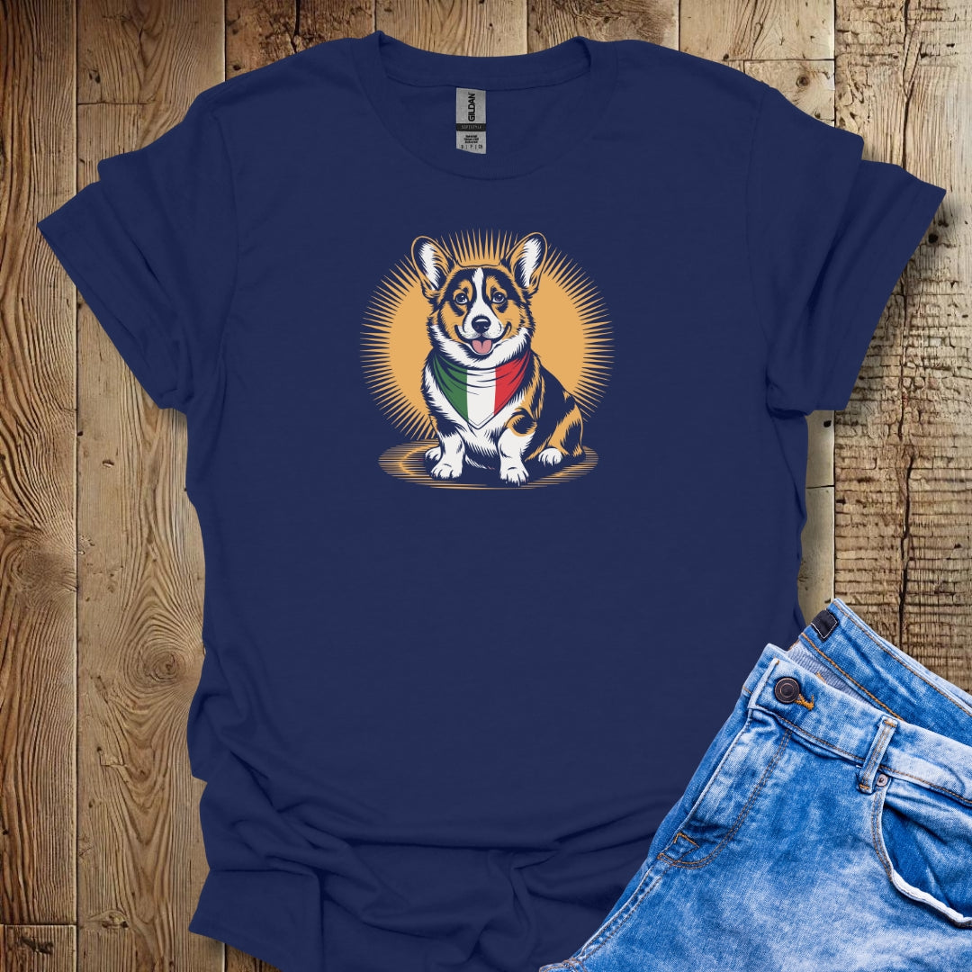 Corgi Italian Flag Bandana Unisex T-shirt