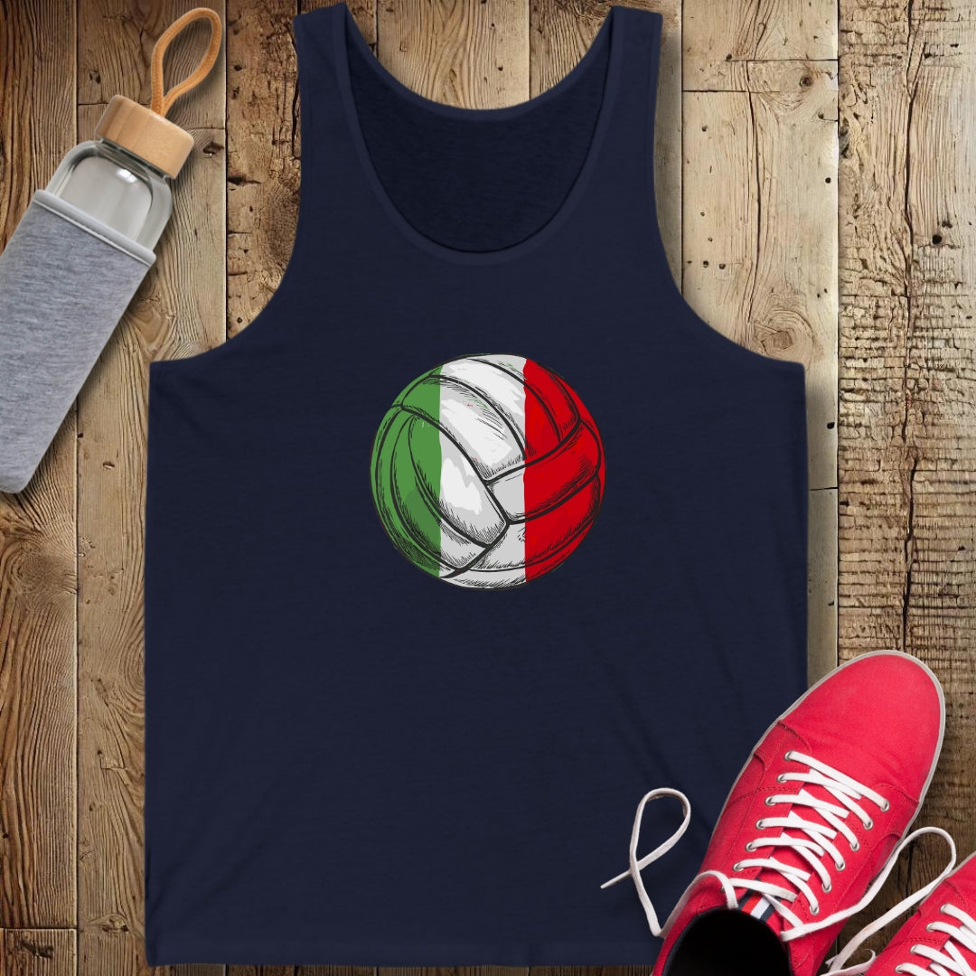 Volleyball Italian Flag Unisex Jersey Tank