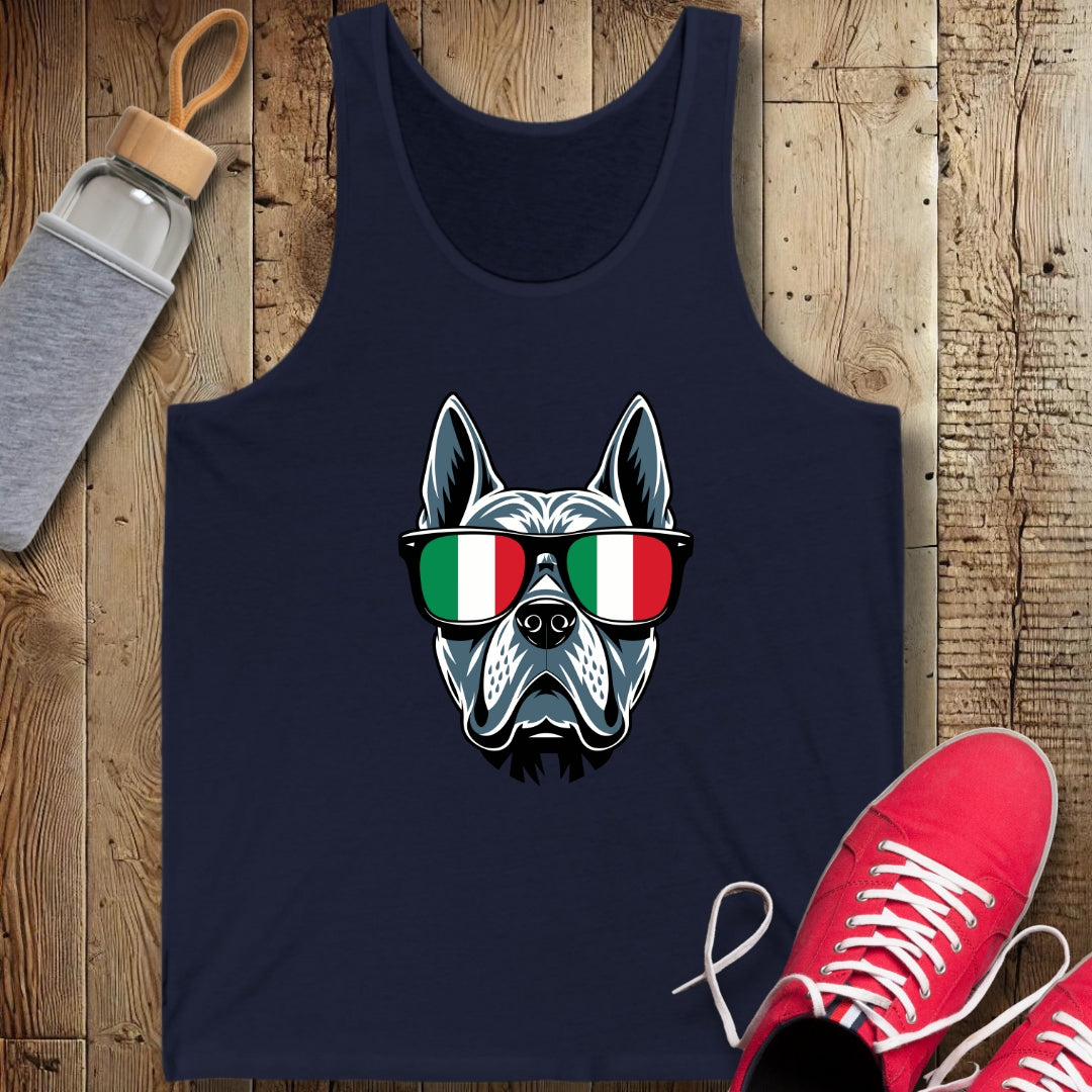 Cane Corso Italian Flag Unisex Jersey Tank