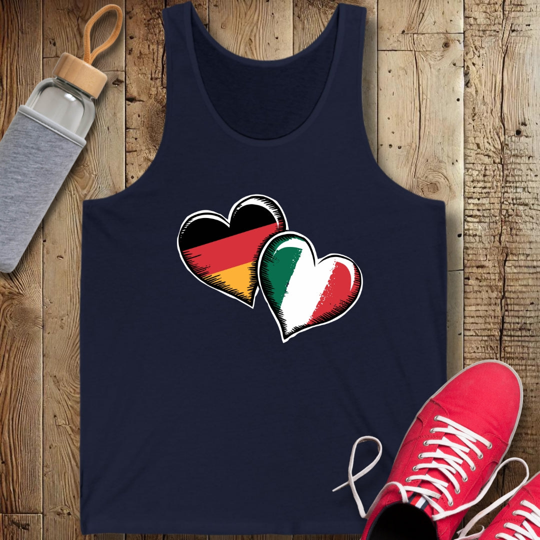 Half German Italian Unisex Jersey Tank