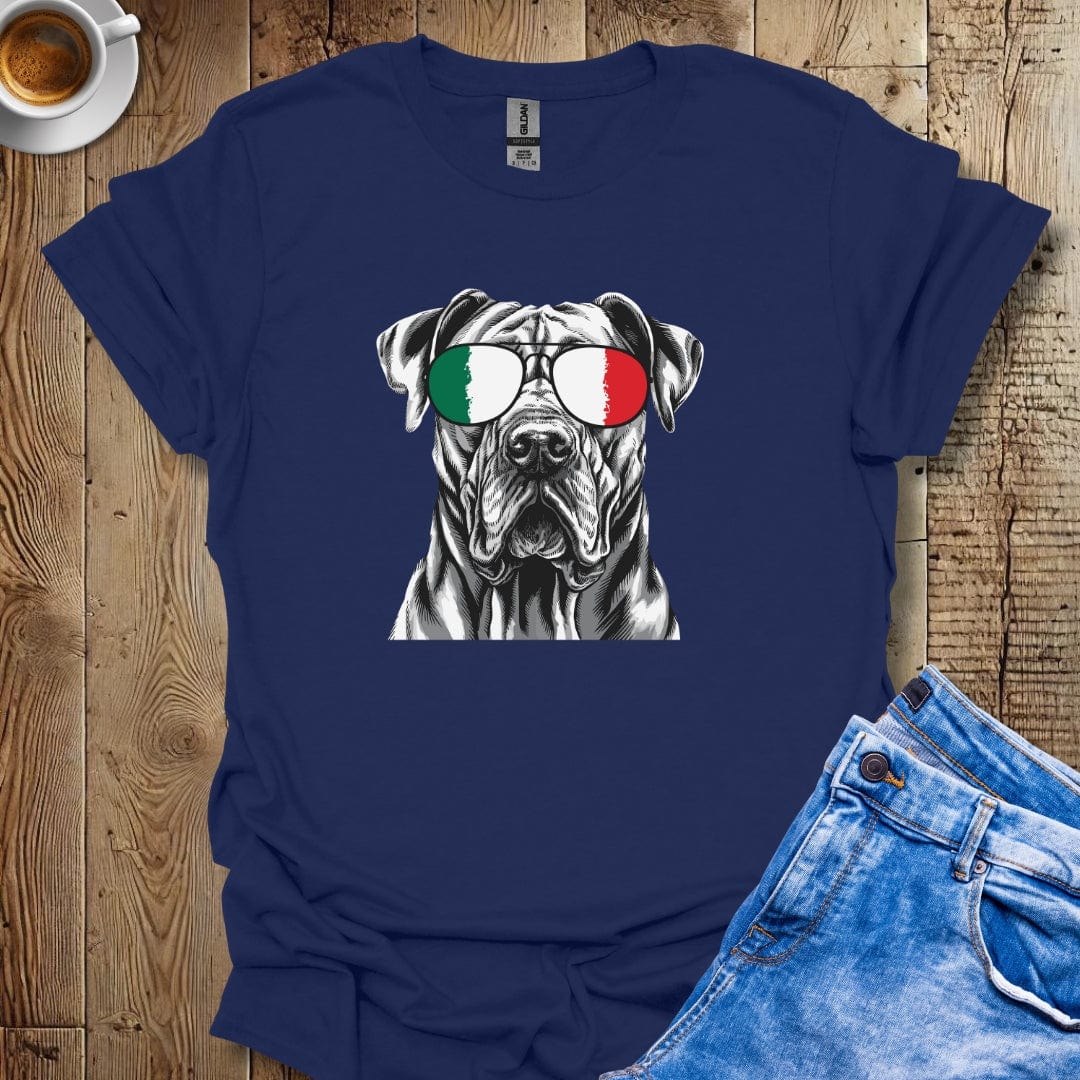 Cane Corso Italian Flag Sunglasses T-shirt